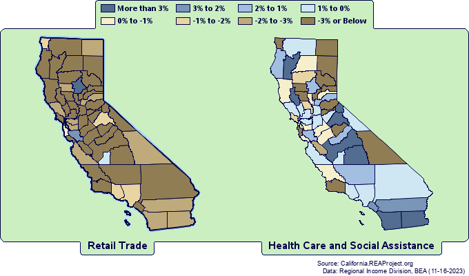 Real* Earnings Growth by County